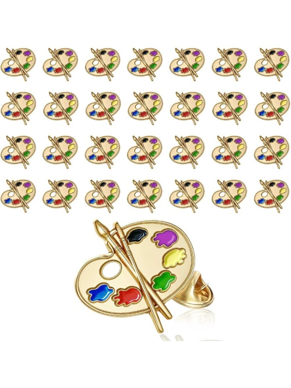 24 PCS Enamel Pin Set - DIY Art Supplies, Lapel Pins for Gifts & Collectors